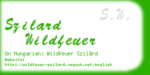 szilard wildfeuer business card
